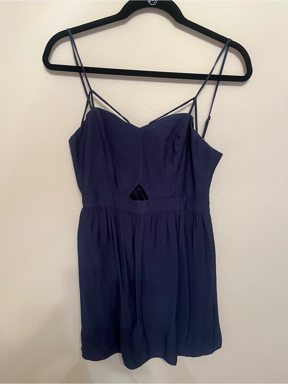 Navy Spaghetti Strap Mini Dress